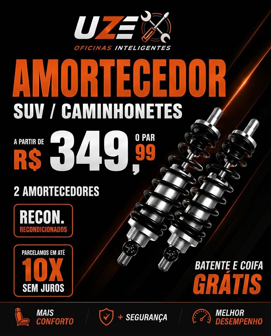 Amortecedor SUV / caminhonetes — 2 amortecedores a partir de R$ 349,99 o par