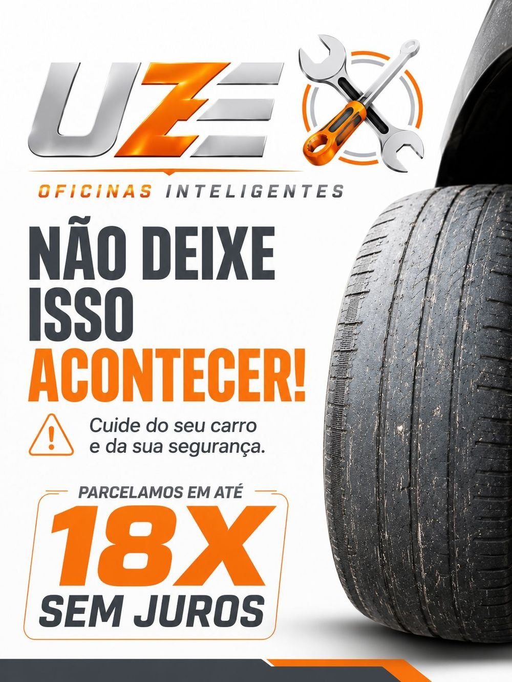Não deixe isso acontecer — cuide dos seus pneus. Parcelamos em até 18x sem juros