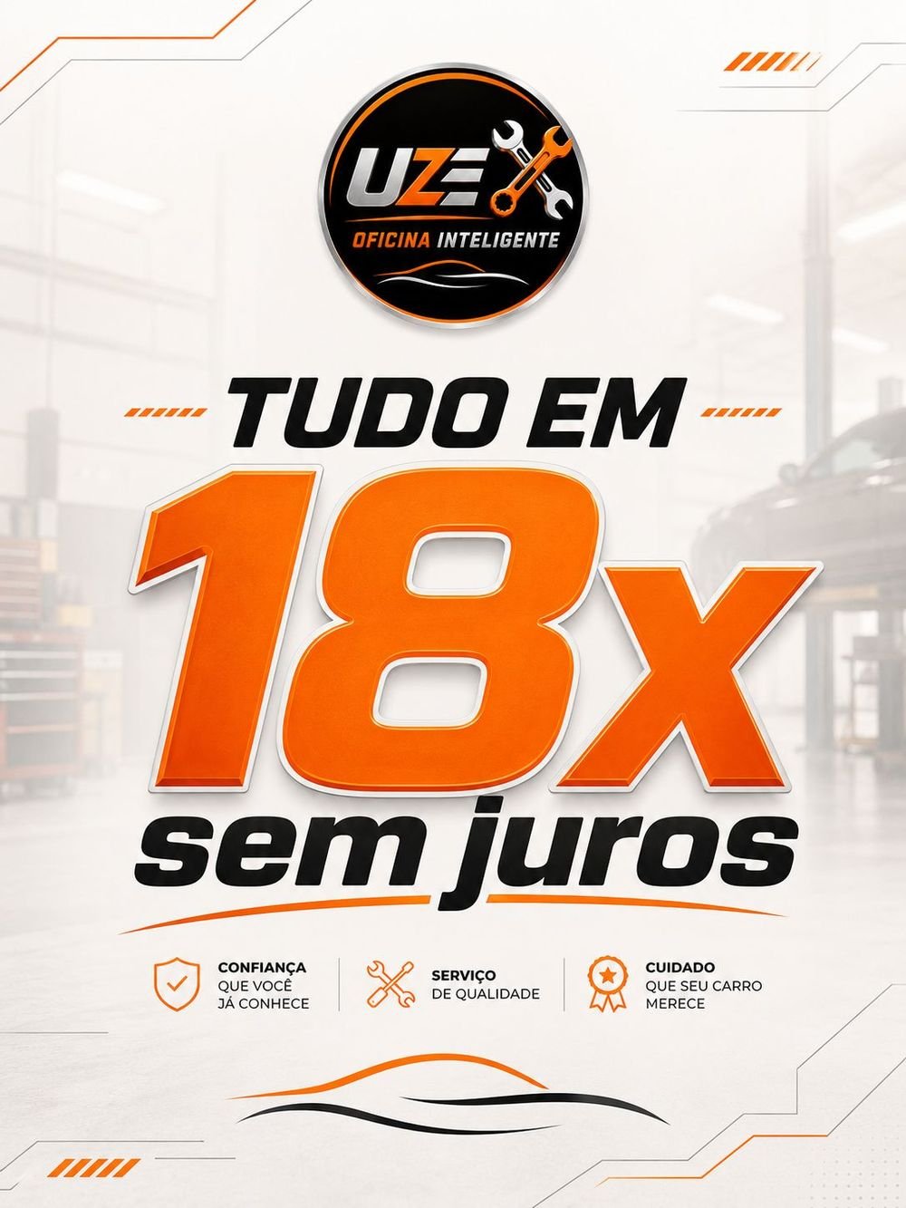 Tudo em 18x sem juros na UZE Oficinas Inteligentes